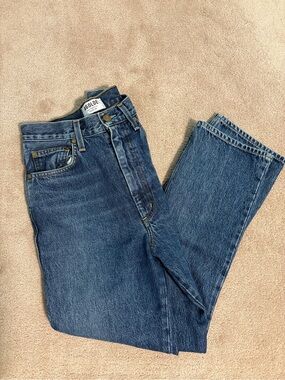 AGOLDE Women’s Blue Medium Wash Straight Leg Jeans